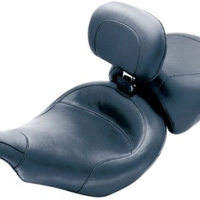 Mustang 97-07 Harley Electra Glide, Rd Glide Standard Touring Solo Seat w/ Driver Backrest - Black
