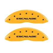 MGP 4 Caliper Covers Engraved Fr Escalade Rear ESV Yellow Finish Blk Char 2003 Cadillac Escalade ESV