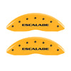 MGP 4 Caliper Covers Engraved Fr Escalade Rear ESV Yellow Finish Blk Char 2003 Cadillac Escalade ESV