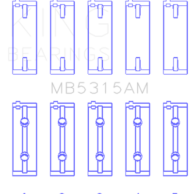 King Engine Bearings Mitsubishi 4G63T/4G64 (Size 0.5) Main Bearing Set