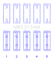 King Engine Bearings Mitsubishi 4G63T/4G64 (Size 0.25) Main Bearing Set