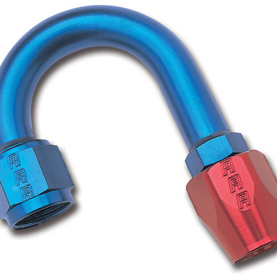 Russell Performance -6 AN Red/Blue 180 Degree Full Flow Hose End (1in Centerline Radius)