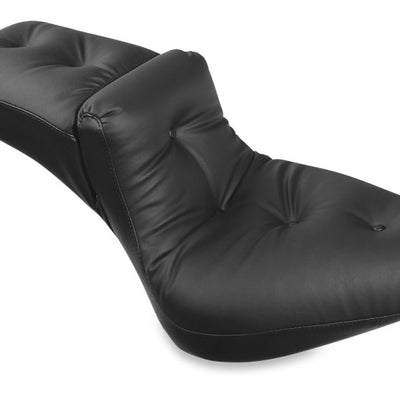 Mustang 84-06 Harley Standard Rear Tire Duke Extra Wide 1PC Seat Regal - Black