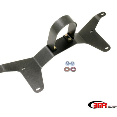 BMR 05-14 S197 Mustang Rear Tunnel Brace w/ Rear Driveshaft Safety Loop - Black Hammertone