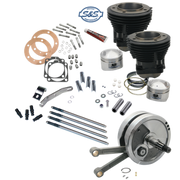 S&S Cycle 70-84 BT 93in Sidewinder High Compression Big Bore Stroker Kit - Gloss Black