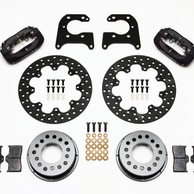 Wilwood Forged Dynalite Rear Drag Kit Drilled Rotor Big Ford 2.36in Offset