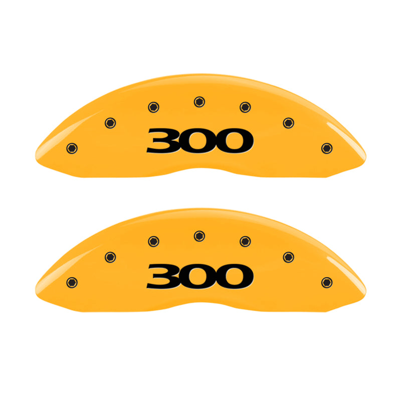 MGP 4 Caliper Covers Engraved Front & Rear 300 Yellow finish black ch