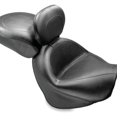 Mustang 09-21 Suzuki Boulevard C50/C50T Standard Touring 2PC Seat w/Driver Backrest - Black