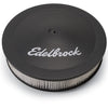 Edelbrock Air Cleaner Pro-Flo Series Round Steel Top Paper Element 14In Dia X 3 75In Dropped Base