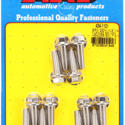 ARP SBC/GENIII LS 1/4 Flange SS Hex Header Bolt Kit