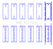 King Engine Bearings BMW S85B50A Main Bearing Set (Size .25)