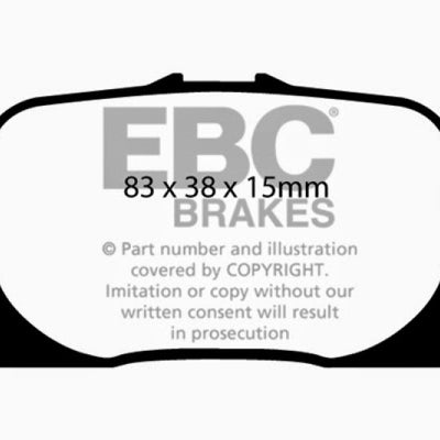 EBC 00-01 Lexus ES300 3.0 Yellowstuff Rear Brake Pads