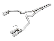 AWE Tuning 2018+ Ford Mustang GT (S550) Cat-Back Exhaust - Track Edition (Quad Chrome Silver Tips)