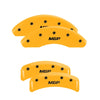 MGP 4 Caliper Covers Engraved Front & Rear MGP Yellow Finish Black Char 1999 Mazda Miata