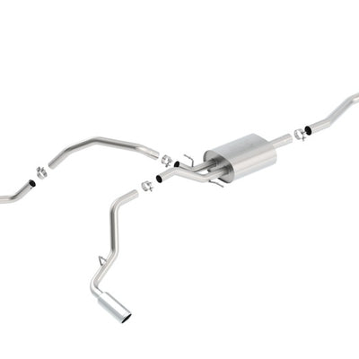 Borla 14 Chev/GMC Silverado/Sierra 1500 CC/SB C/B ATAK 3.5x2.25in Singl Rnd Rlld AnglCt Splt Sd