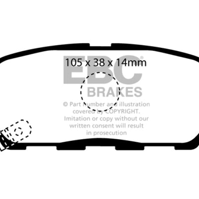 EBC 08-13 Infiniti EX35 3.5 Yellowstuff Rear Brake Pads