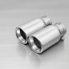 Remus 2011 Abarth Punto Evo Abarth 1.4L 90mm Straight Rolled Edge Chromed Tail Pipe Set