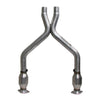 BBK 11-14 Mustang 3.7 V6 Short Mid X Pipe With Catalytic Converters 2-1/2 For BBK Long Tube Headers