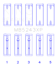 King Engine Bearings Nissan SR20DE/DET (2.0L) Performance Main Bearing Set - Size +0.25mm