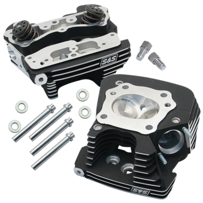 S&S Cycle 99-05 BT Super Stock 79cc Cylinder Head Kit - Wrinkle Black