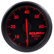 Autometer Airdrive 2-1/6in Boost Gauge 0-60 PSI - Black