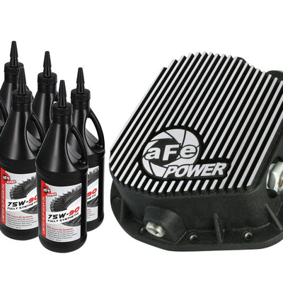 aFe Power Rear Diff Cover (Machined) 12 Bolt 9.75in 97-16 Ford F-150 w/ Gear Oil 4 QT