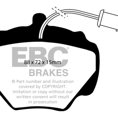 EBC 92-97 Land Rover Defender Yellowstuff Rear Brake Pads