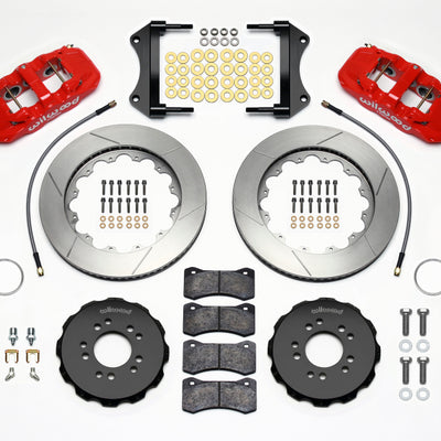 Wilwood AERO6 Front Hat Kit 14.25 Red 2014-Up Corvette C7 w/Lines