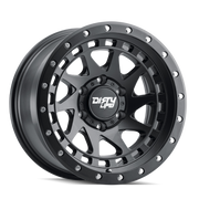 Dirty Life 9311 Enigma Pro 17x9/6x139.7 BP/-12mm Offset/106mm Hub Matte Black Wheel - Beadlock