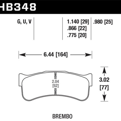 Hawk Brembo Disc DTC-70 w/ 1.140in Thickness Race Brake Pads
