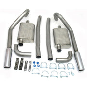 JBA 65-70 Ford Mustang 260-428 409SS Dual Turn Down Under Rear Valance Header Back Exhaust