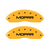 MGP 4 Caliper Covers Engraved Front & Rear MOPAR Yellow finish black ch