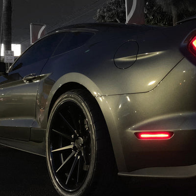 Raxiom 15-22 Ford Mustang Axial Series LED Side Marker Lights Rear (Smoked)