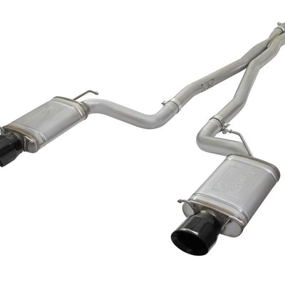 aFe Mach Force-Xp 3in CB Stainless Steel Dual Exhaust System w/ Black Tips 09-15 Cadillac CTS-V