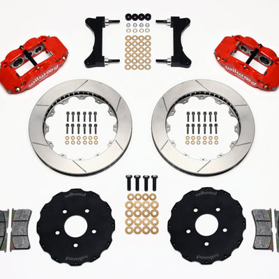 Wilwood Narrow Superlite 6R Front Hat Kit 13.06in Red Mitsubishi EVO VIII