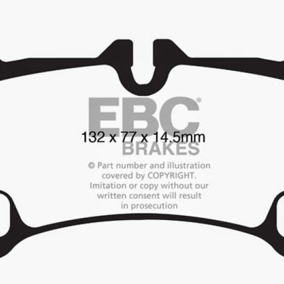 EBC 08 Porsche Cayenne 4.8 Turbo Extra Duty Rear Brake Pads