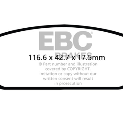 EBC 13+ Buick Encore 1.4 Turbo Yellowstuff Rear Brake Pads