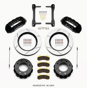 Wilwood TX6R Rear Kit 15.50in Black 2011-2015 GM Truck/SUV 2500
