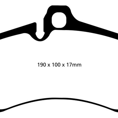 EBC 10-12 Porsche 911 (997) (Cast Iron Rotor only) 3.8 GT3 Yellowstuff Front Brake Pads
