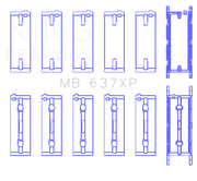 King Engine Bearings BMW S85B50A Crankshaft Performance Main Bearings (Size STDX)