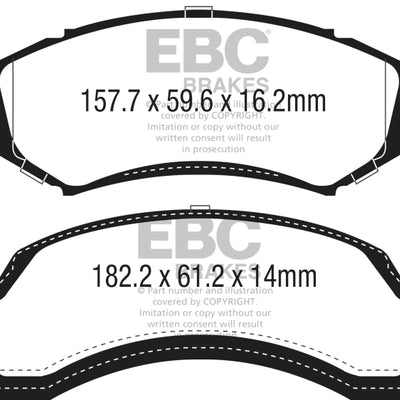 EBC 1974 AMC Ambassador 5.0L Yellowstuff Front Brake Pads