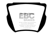 EBC 59-64 Daimler SP250 2.5 Greenstuff Front Brake Pads