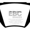 EBC 59-64 Daimler SP250 2.5 Greenstuff Front Brake Pads