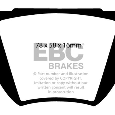 EBC 59-64 Daimler SP250 2.5 Greenstuff Front Brake Pads