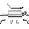 Corsa 2018-2024 Jeep Wrangler JL 2.5in Dual Rear Turn Down Exit Sport Axle-Back Exhaust