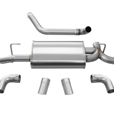 Corsa 2018-2025 Jeep Wrangler JL 2.5in Dual Rear Turn Down Exit Sport Axle-Back Exhaust
