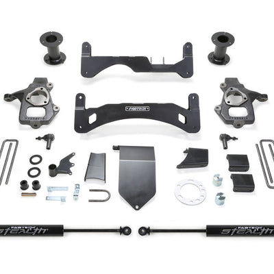 Fabtech 14-18 GM C/K1500 P/U w/oE Alm Or Stmp Stl UCA 6in Basic Sys G2 w/Stealth
