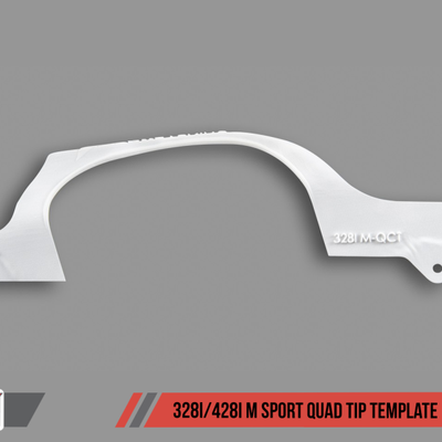 AWE Tuning BMW F3X 328i M Sport Quad Tip Marking Template