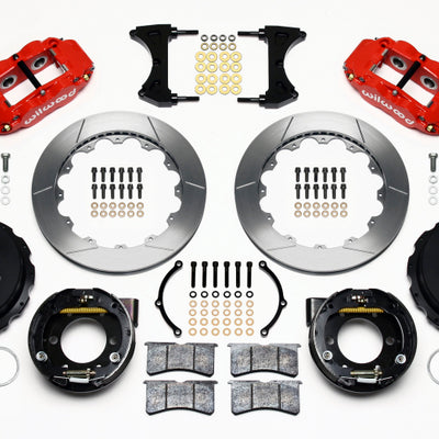 Wilwood Narrow Superlite 4R Rear P-Brk Kit 12.88in Red 2005-2014 Mustang