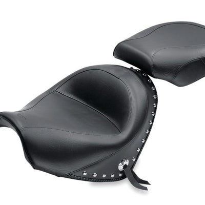 Mustang 05-08 Suzuki Bouleva C50,05-08 C50T,01-04 VL800 Volusia Touring 2PC Seat w/Studs - Black